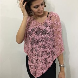 Hand knit Handmade Wool Pancho